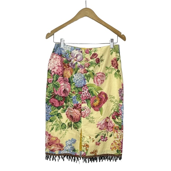 Vintage Mica Floral Tassel Beaded Skirt 8 - Picture 13 of 13